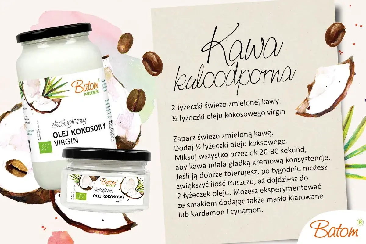 Kawa kuloodporna z olejem kokosowym. Przepis na kremową kawę, z uwagą na skutki uboczne i tolerancję.