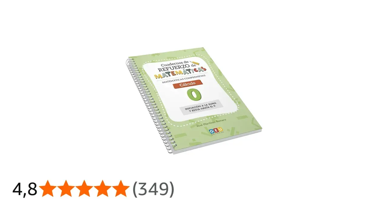 Cuaderno de matemáticas GEU para imprimir, nivel Cálculo 0, ideal para iniciación a la suma y resta.