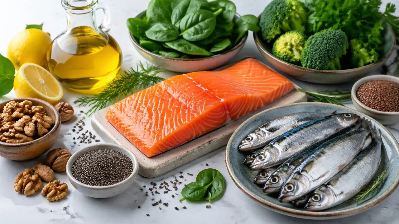 Salmone, sardine, noci, semi di chia e lino: un tripudio di omega 3 alimenti per una dieta sana.