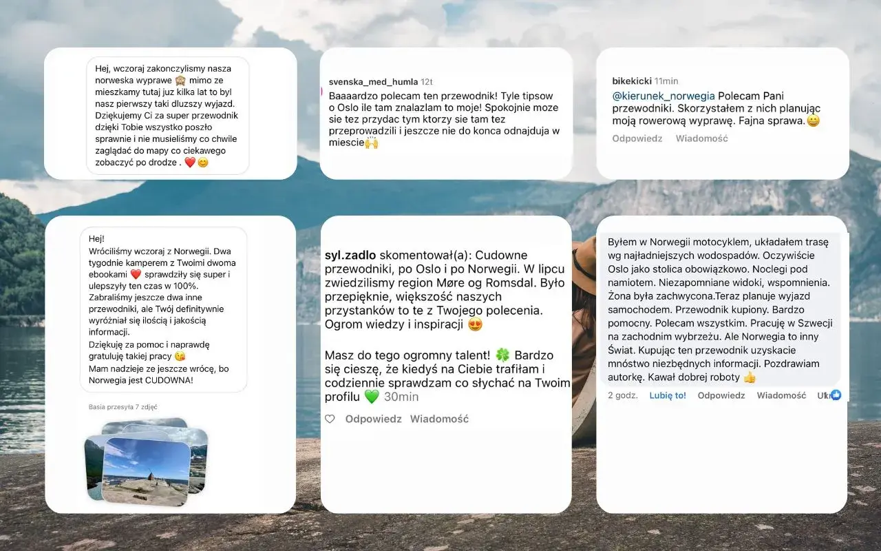 Wspaniałe góry w Norwegii! Użytkownicy chwalą przewodniki po Oslo i regionach, planując kolejne wyprawy.