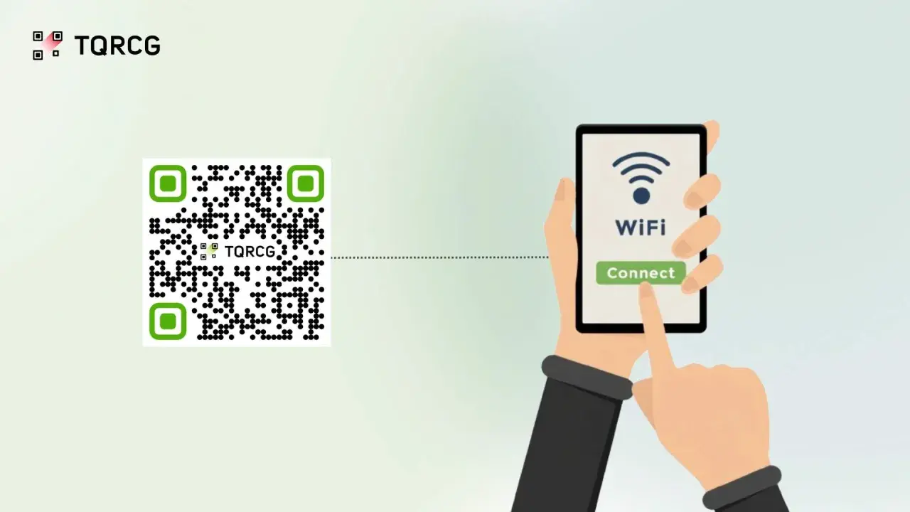 Skanowanie kodu QR na telefonie, aby połączyć się z Wi-Fi.