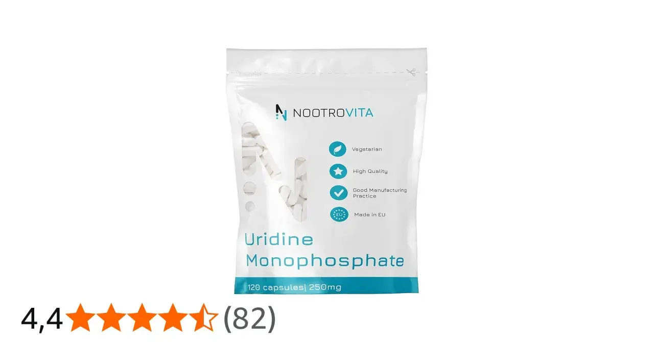 Beutel mit Uridinmonophosphat-Kapseln. Informationen zu uridinmonophosphat nebenwirkungen sind nicht ersichtlich.