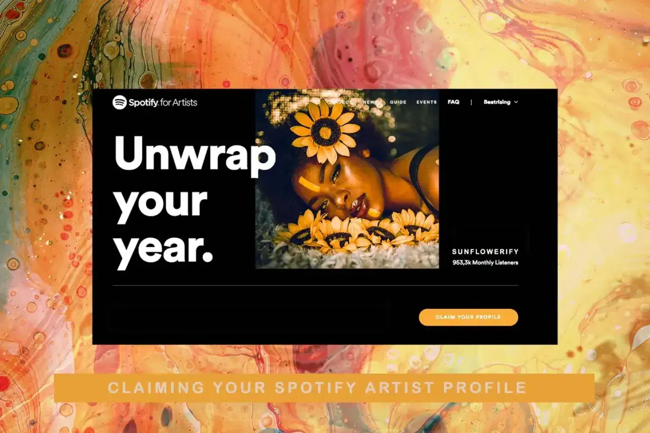 Claiming your Spotify artist profile is easy! This image shows the Spotify for Artists page with a call to action to claim your profile.