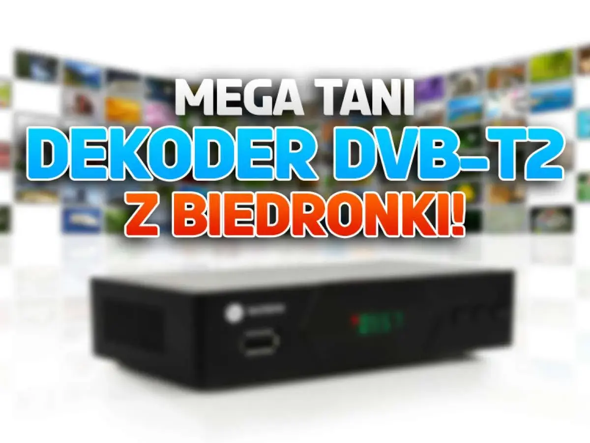 Mega tani dekoder DVB-T2 z Biedronki! Idealny wybór, jeśli szukasz, jaki dekoder do telewizji naziemnej kupić.