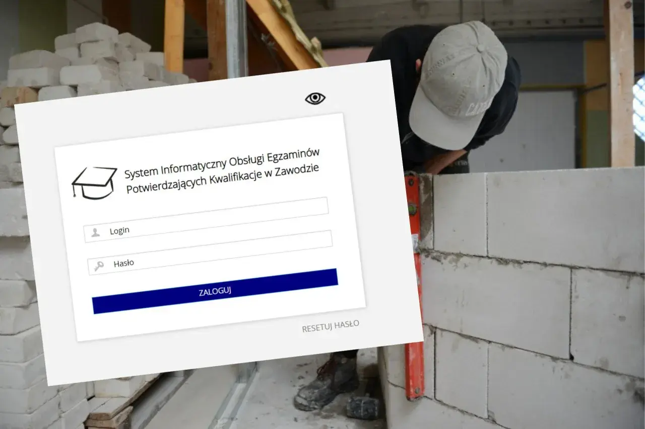System logowania do egzaminów zawodowych. Czekam na wyniki, a tu tylko ekran logowania.