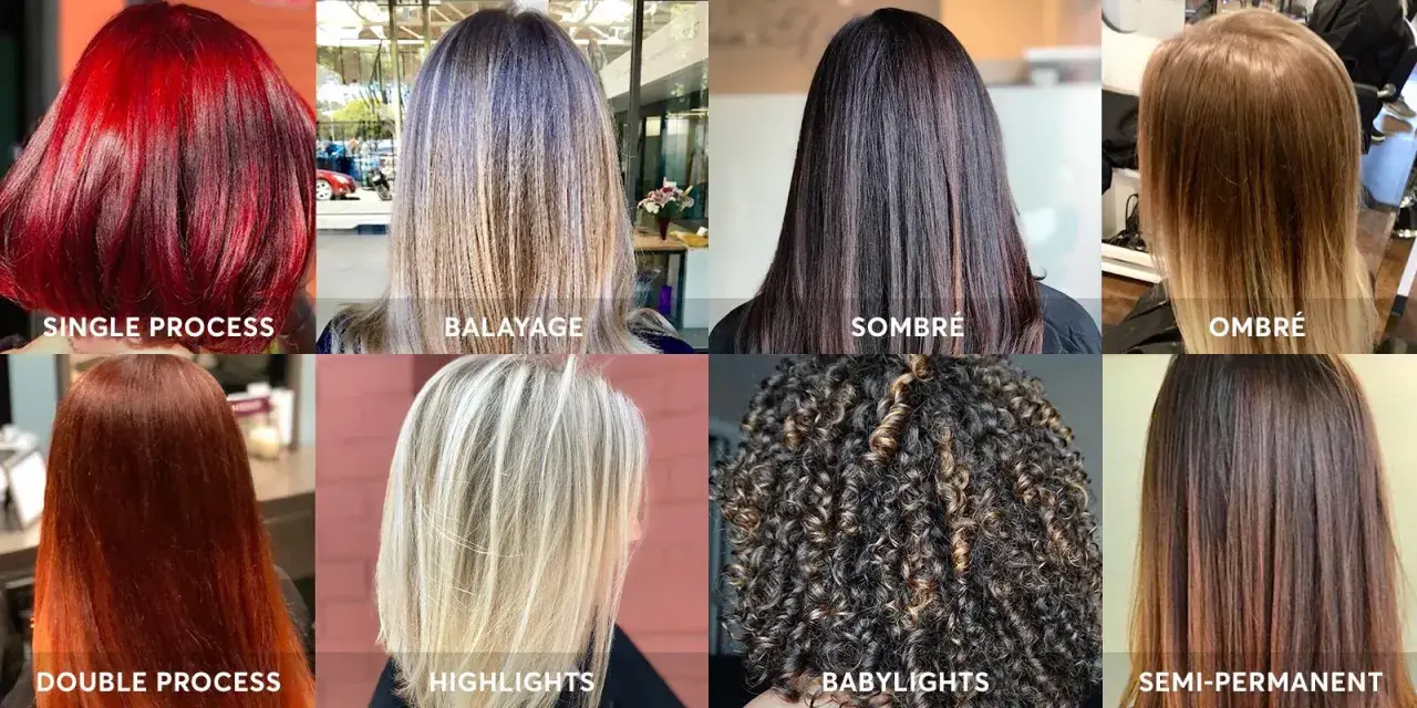 Ocho estilos de cabello teñido: Single Process, Balayage, Sombré, Ombré, Double Process, Highlights, Babylights y Semi-Permanent. Descubre qué es matizar el pelo.