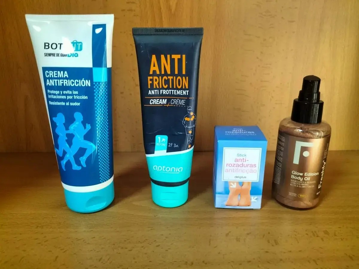 Crema antifricción y stick anti rozaduras muslos Mercadona para proteger tu piel.