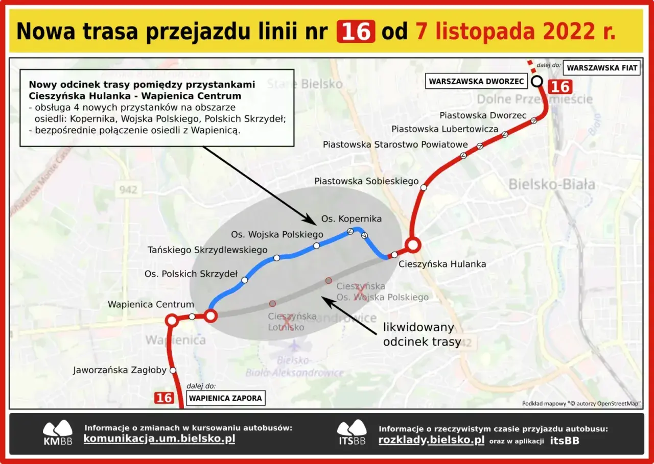 Rozkład jazdy linii 3 Bielsko-Biała: Trasa, bilety, śledzenie na żywo