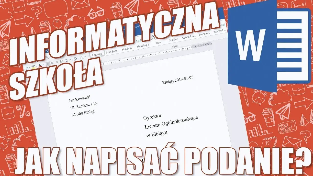 Jak napisać podanie do LO? Wzór i porady krok po kroku