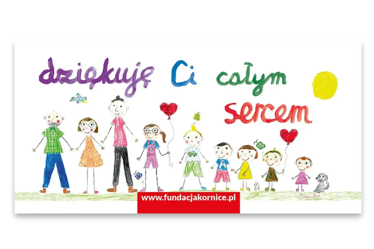 Dziękuję Ci całym sercem! Rysunek dzieci i dorosłych to coś na miły dzień.