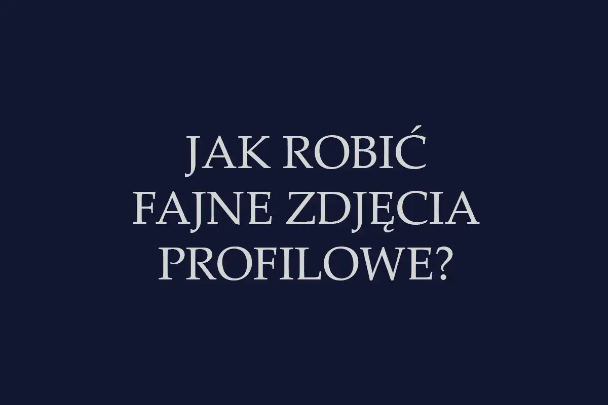 Jak robić fajne zdjęcia profilowe? Eleganckie tło do profilowego z pytaniem o tworzenie świetnych zdjęć.