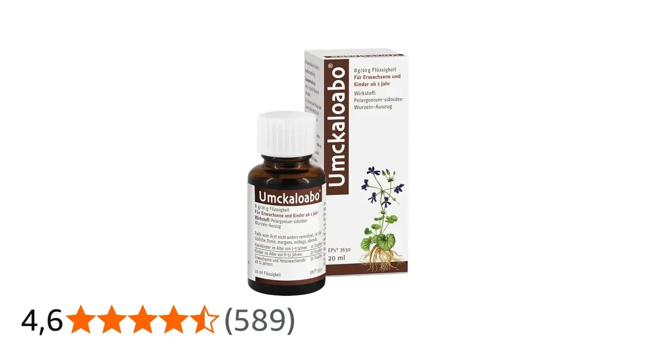 Umckaloabo Tropfen mit Pelargonium-sidoides-Wurzel-Auszug zur Unterstützung bei Erkältungssymptomen. Die umckaloabo wirkung ist bekannt.