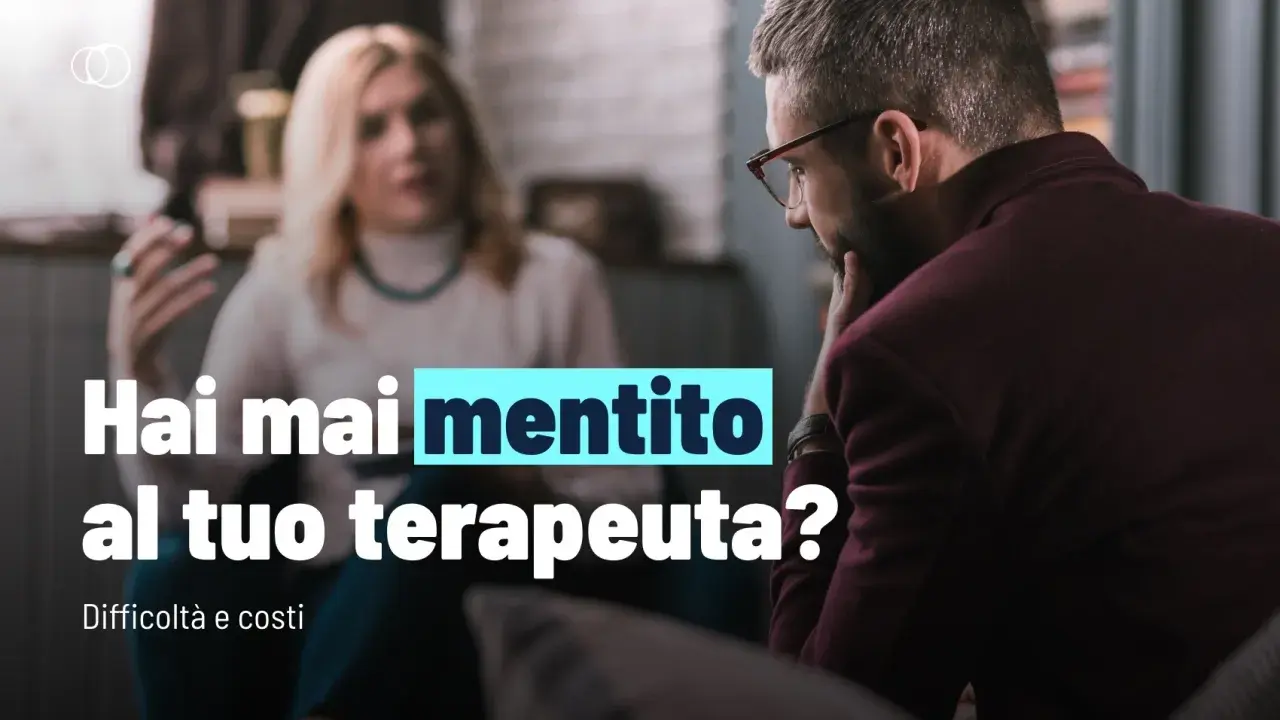 Un uomo pensieroso in terapia. Lo psicologo si accorge se menti, anche se cerchi di nascondere la verità.
