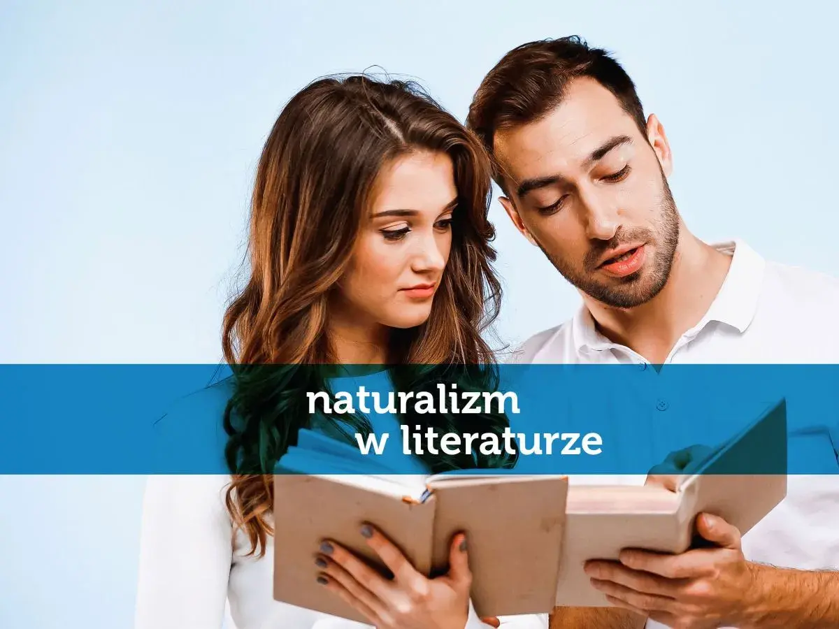Para czyta książkę, zgłębiając tajniki **naturalizmu** w literaturze.