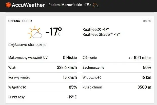 Ile jest stopni w Radomiu? Sprawdź aktualną temperaturę i prognozę