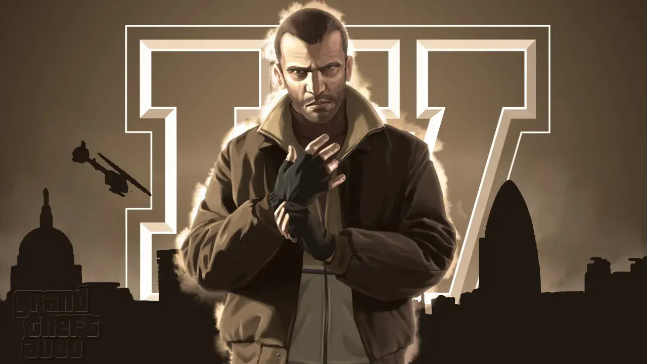 Niko Bellic z GTA IV, gotowy na akcję. Szukasz gta iv kody?