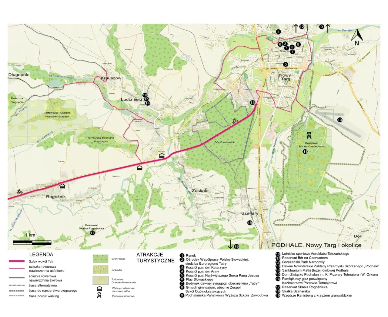 Najlepsze trasy rowerowe w Nowym Targu z mapą i opisami szlaków