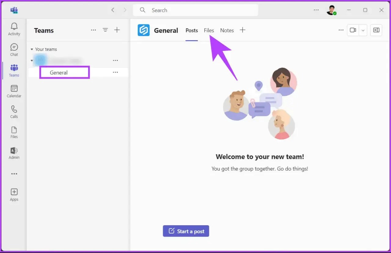 Dans Teams, l'onglet "Fichiers" montre où sont stockées les conversations et documents.