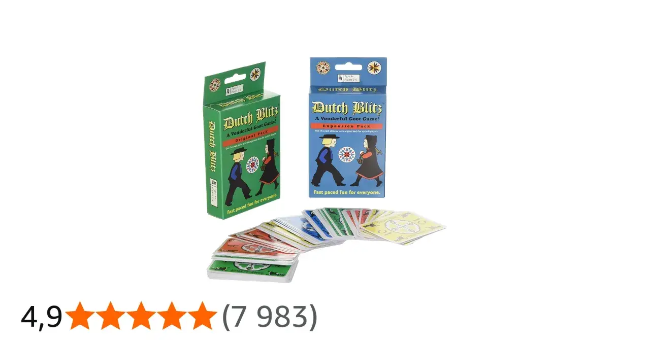 Zestaw kart Dutch Blitz. Poznaj zasady tej szybkiej gry karcianej, idealnej dla całej rodziny.