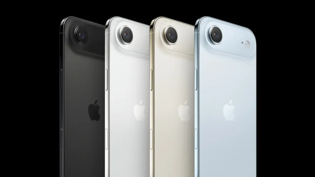 Cztery iPhone'y w różnych kolorach: czarnym, białym, złotym i niebieskim. Zastanawiasz się, ile kosztuje iPhone?