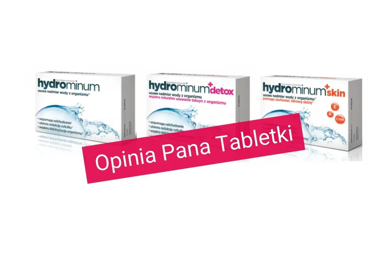 Suplementy Hydrominum, które działają moczopędnie, pomagają usunąć nadmiar wody z organizmu.