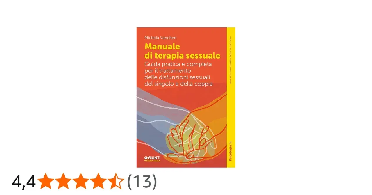 Copertina del "Manuale di terapia sessuale" di Michela Vancheri, che affronta i disturbi sessuali psicologici con approccio pratico per singolo e coppia.