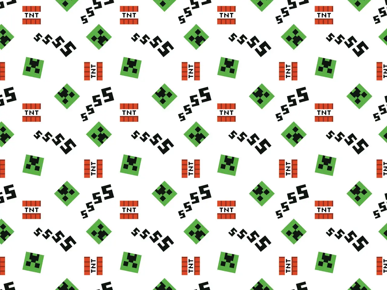 Wesoła tkanina z motywem Minecraft: zielone Creepery, wybuchowe TNT i czarne "ssss". Idealna dla fanów gry!