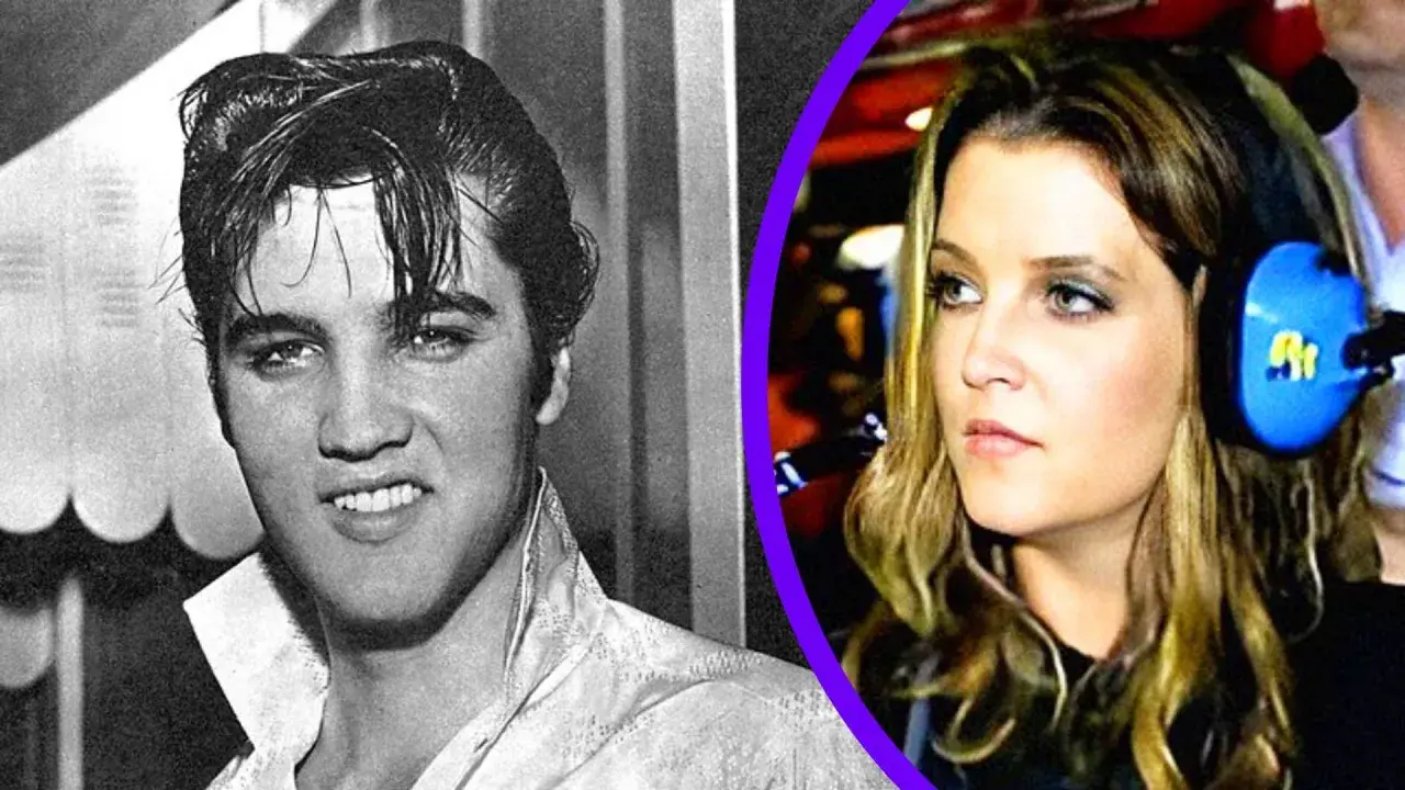 Elvis Presley i jego córka Lisa Marie Presley.