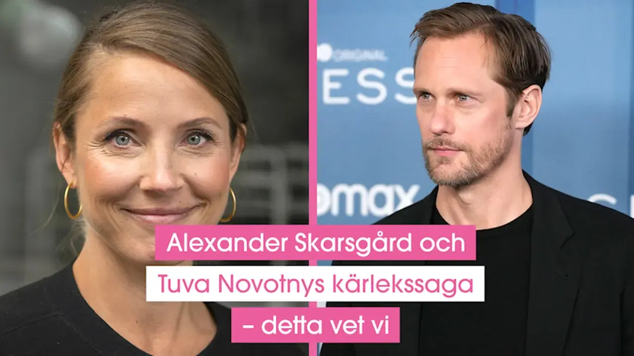 Alexander Skarsgård och Tuva Novotny i en kärlekssaga – detta vet vi.