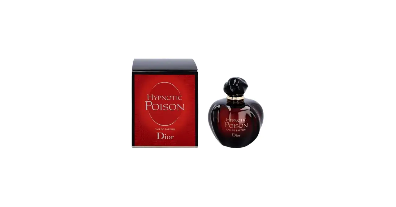 Dior Hypnotic Poison EDP – mroczna elegancja w butelce i na czerwonym opakowaniu. Zapach, który kusi i uwodzi.