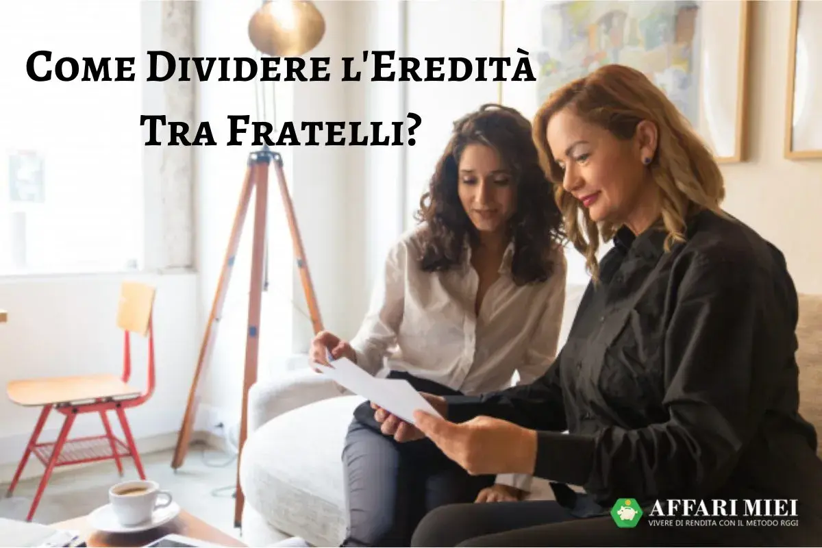 Due donne discutono documenti, affrontando la questione di come dividere l'eredità tra fratelli.