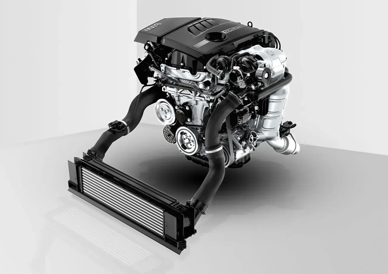 Silnik BMW 1.6 THP poprawiony, z turbosprężarką i intercoolerem.