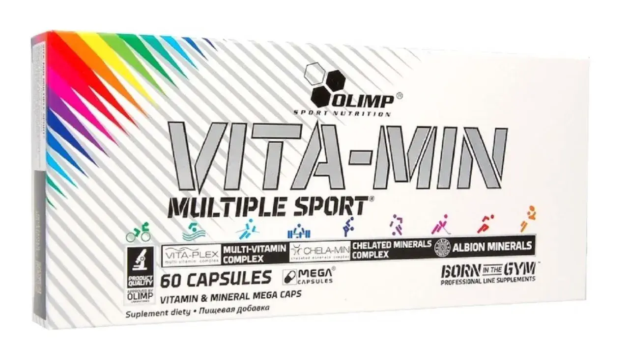 Olimp Vita-Min Multiple Sport - najlepsze witaminy dla mężczyzn, 60 kapsułek. Wsparcie dla aktywnych.