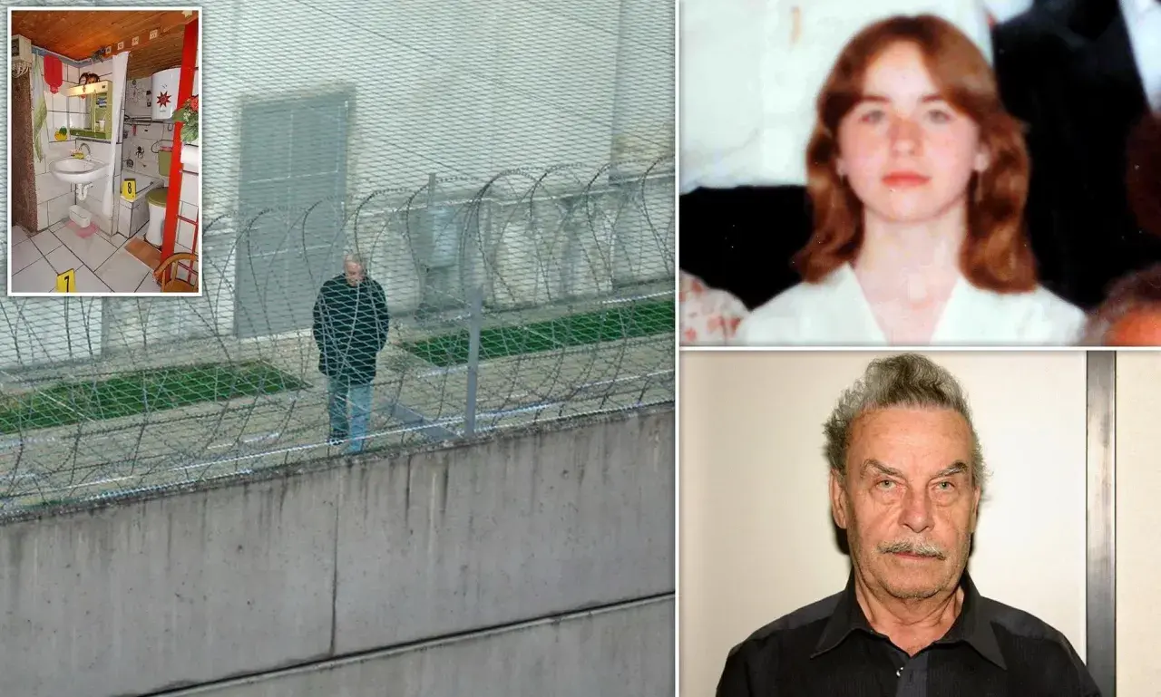Mroczny mężczyzna w więzieniu, obok zdjęcie młodej dziewczyny i starszego mężczyzny. W rogu widać łazienkę, gdzie mogła przebywać dziewczyna.