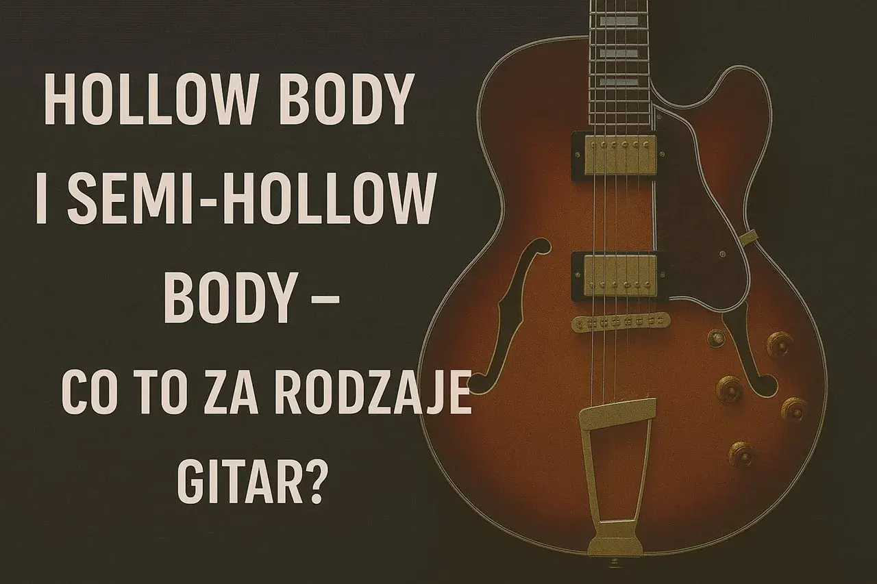 Elegancka gitara semi-hollow body w odcieniach brązu, z widocznymi przetłoczeniami i złotymi elementami.