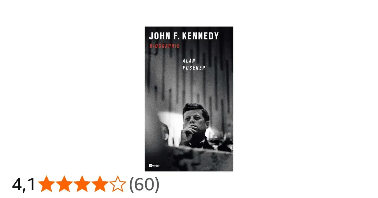 Buchcover: John F. Kennedy Biografie von Alan Posener. Ein nachdenklicher Kennedy blickt nach unten.