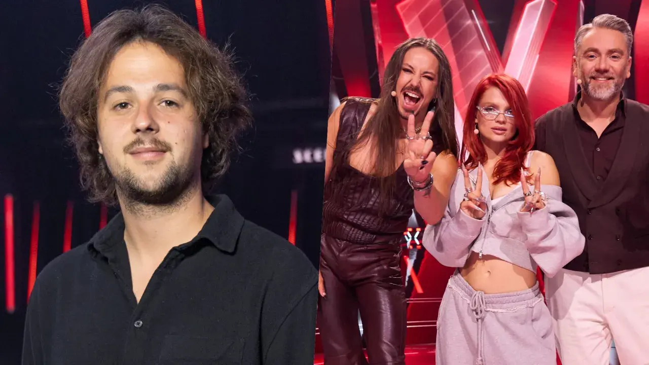 Młody uczestnik i jurorzy The Voice of Poland: Justyna Steczkowska, Lanberry i Tomson.