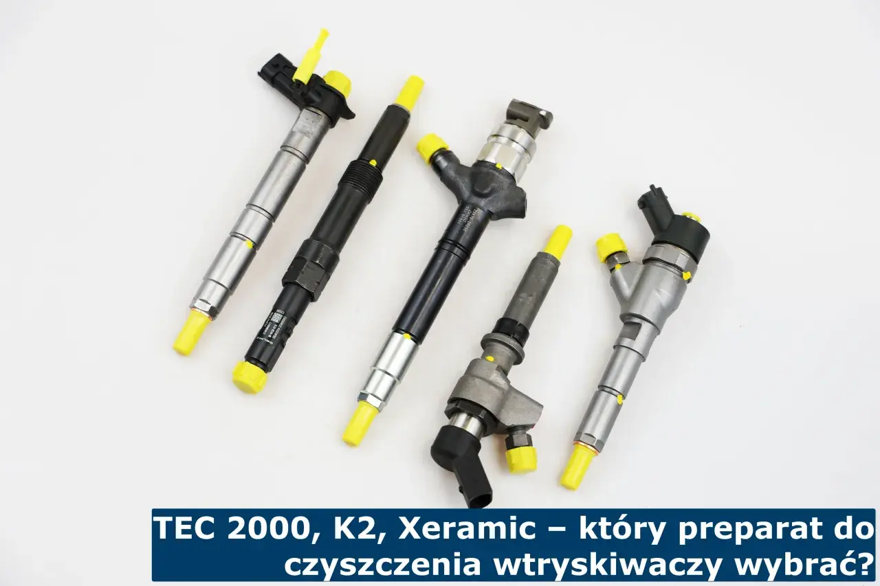 Pięć wtryskiwaczy z żółtymi końcówkami. Czy TEC 2000, K2, Xeramic to najlepsze preparaty do czyszczenia wtryskiwaczy?