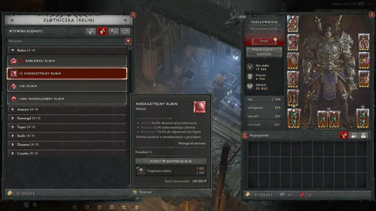 Diablo 4: Złotniczka tworzy Nieskazitelny Rubin, by wzmocnić postać Varianwrynn.