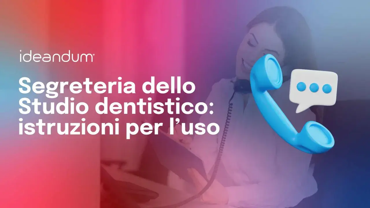 La segretaria dello studio dentistico risponde al telefono, pronta ad assistere i pazienti.