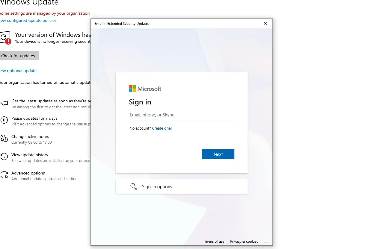 Ekran logowania do aktualizacji Windows 10. Czy wiesz, windows 10 do kiedy wsparcie?