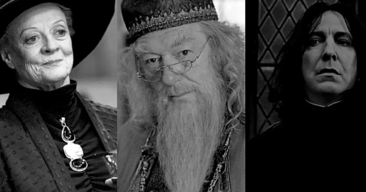 Trzy portrety: Maggie Smith, Richard Harris i Alan Rickman. Wspaniali harry potter aktorzy którzy nie żyją.