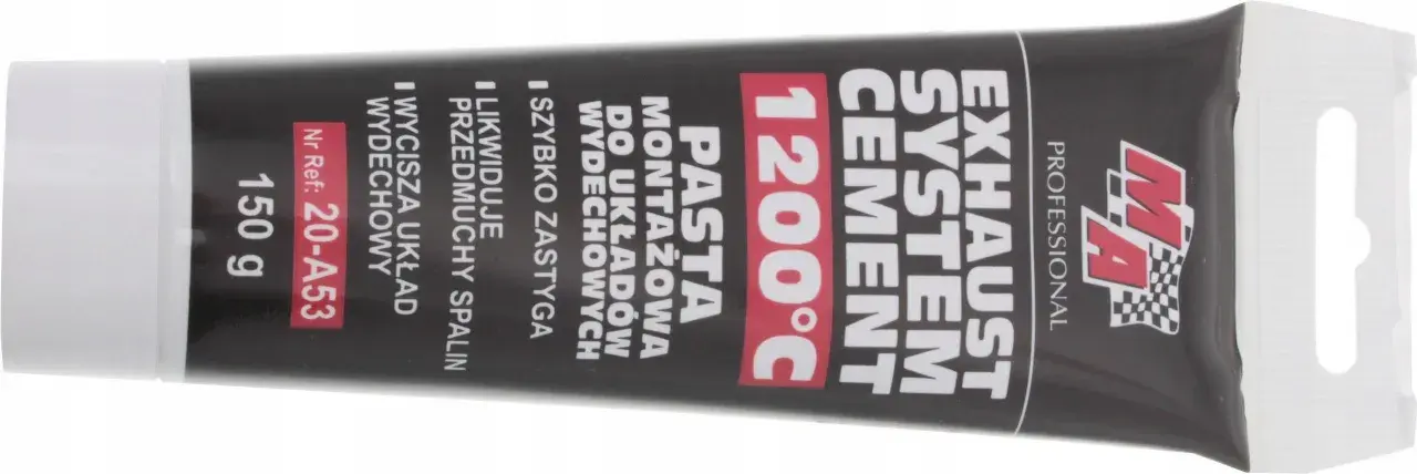 Pasta montażowa do tłumików, 150g. Uszczelnia i wycisza układ wydechowy, odporna na 1200°C.