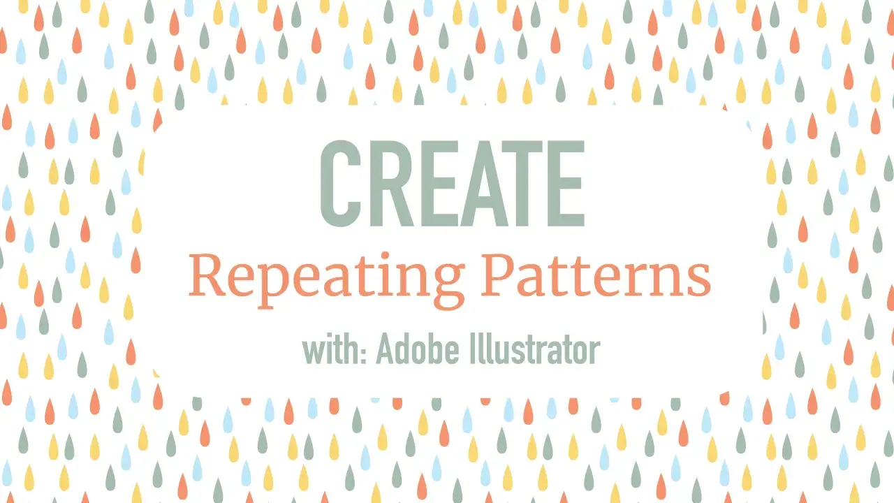 Apprenez comment créer un motif sur Illustrator avec des gouttes colorées.