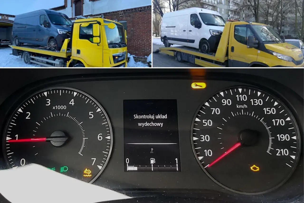 Renault Master 2.3 dCi z usterką wtrysku na lawecie. Kontrolka "Skontroluj układ wydechowy" świeci się.