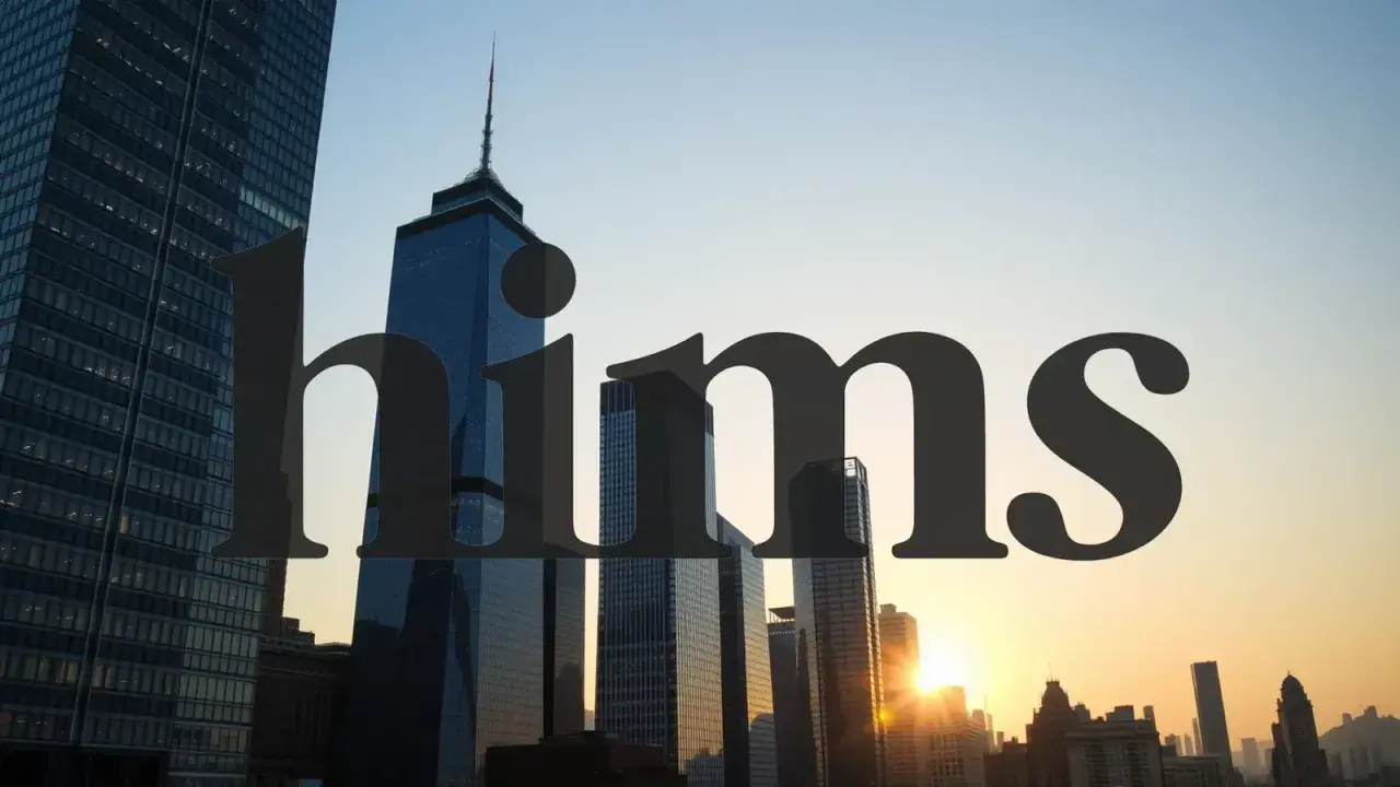 Hims & Hers Aktie: Wolkenkratzer im Sonnenuntergang, die den Aufstieg des Unternehmens symbolisieren.