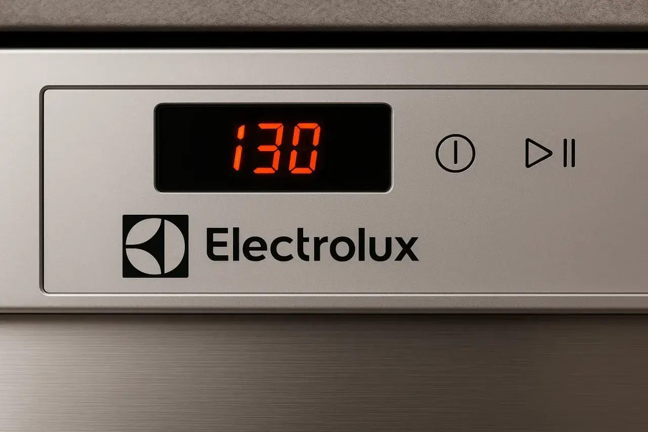 Zmywarka Electrolux. Czas czyszczenia 130 minut. Gotowa do pracy.
