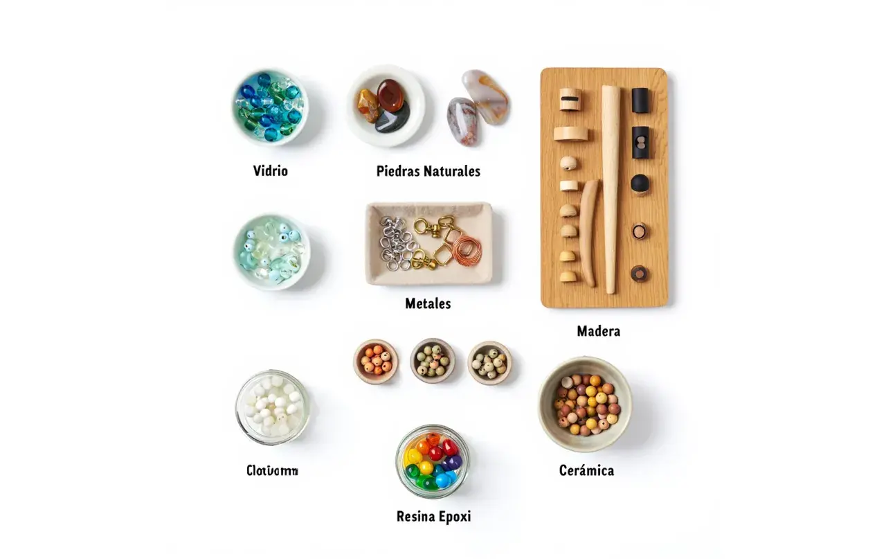 Materiales para collares: vidrio, piedras, metales, madera, cerámica, resina epoxi. ¿Cuál es el mejor hilo para hacer collares?