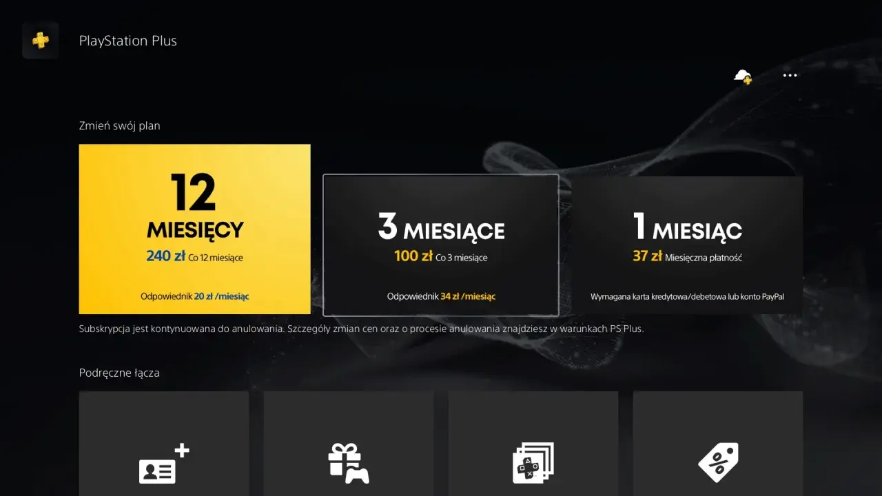 PlayStation Plus: zobacz aktualną playstation plus cena za 1, 3 i 12 miesięcy. Najkorzystniej wychodzi roczna subskrypcja.