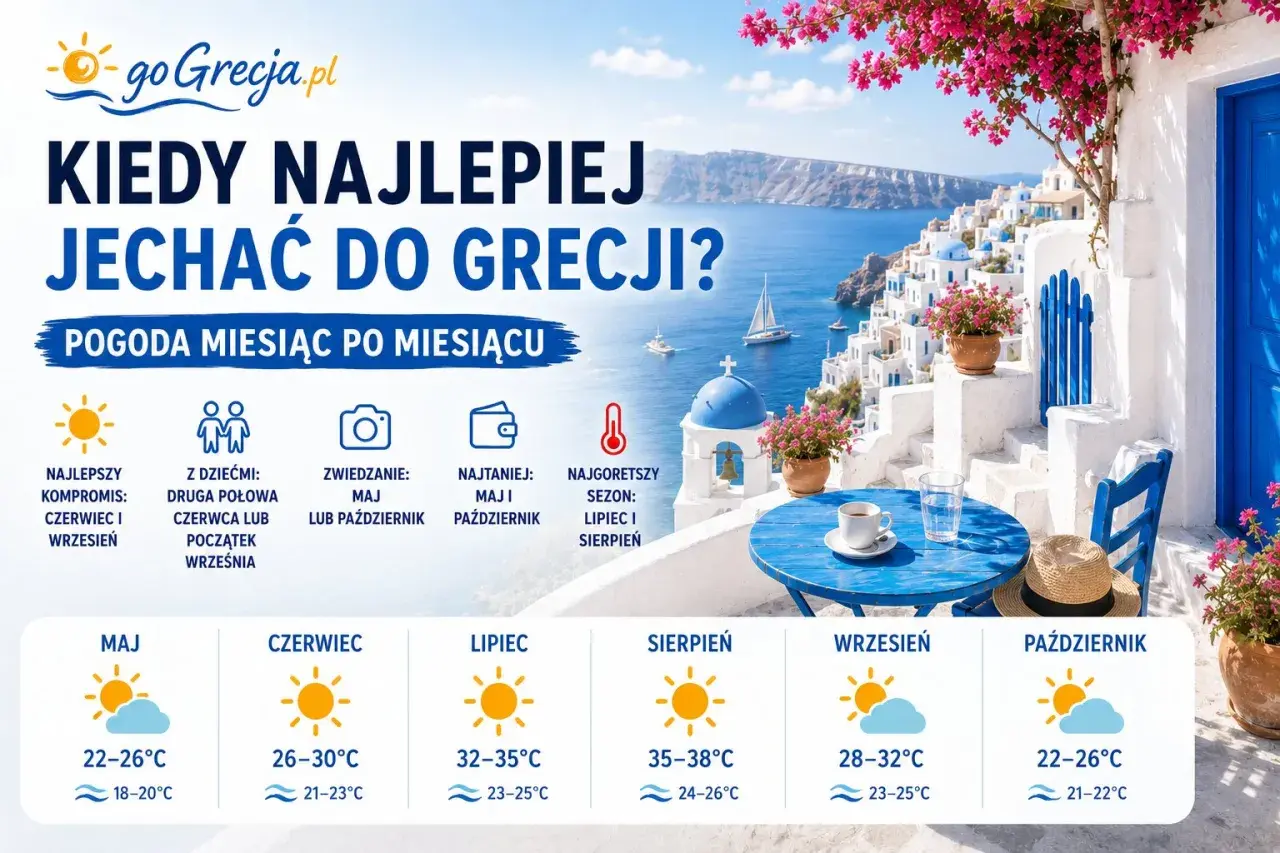 Kiedy najlepiej jechać do Grecji? Informacje o pogodzie miesiąc po miesiącu, idealne terminy na zwiedzanie i podróż z dziećmi.
